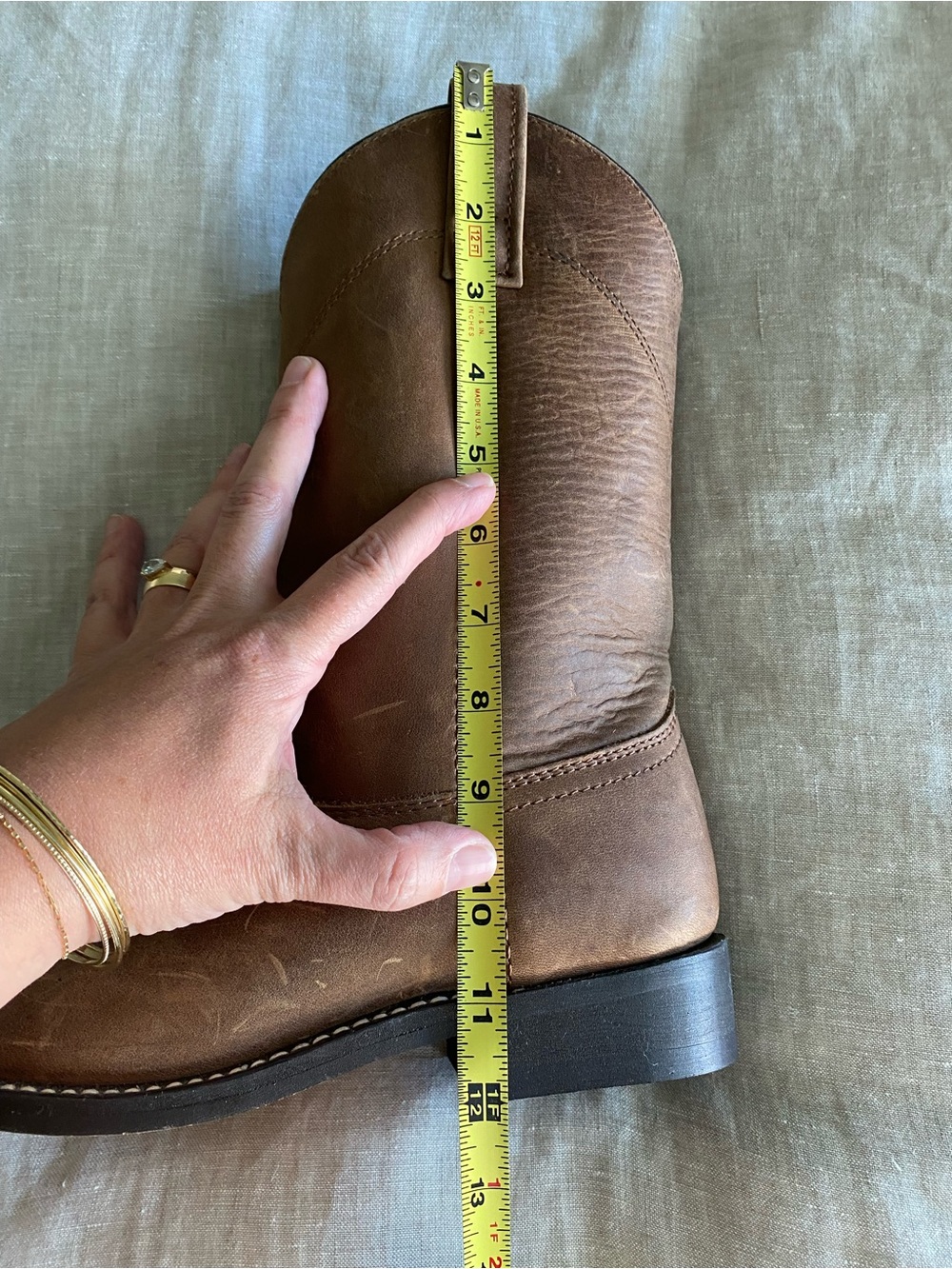 NWOB Laredo Ladies Brown Distressed Roper Boot 28-6923 Size 8M - Picture 9 of 9